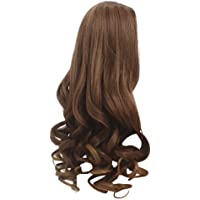 MagiDeal Largas Pelucas Onduladas Mullidas para 18 Pulgadas American Girl Doll DIY Hacer Suministros - Marrón